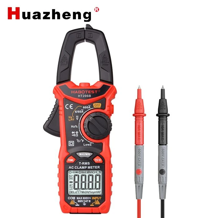 HT206B 6000 Counts 600V AC DC 600A AC Digitalzange Multimeter